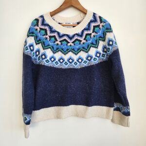 Old Navy Women's Navy Fair Isle Sweater